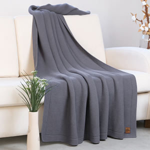 100% algodón orgánico ALINA manta 130*150 manta para el hogar Crochet Cable tejido alta calidad nuevo diseño Ultra suave Manta - Product Image 2