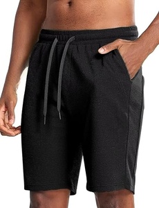 Short de salon pour hommes à la mode Jersey Tricot Cordon de serrage Short de survêtement décontracté avec poches Cordon de serrage Taille élastique Entrejambe de 9 pouces - Product Image 4