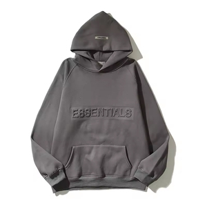 Épaule tombante de haute qualité, sweats à capuche pour femme Sweat déchiré vintage sans ficelles en relief Drop Should Distressed Hoodie - Product Image 3