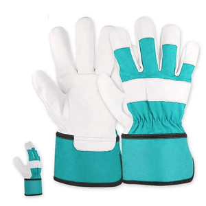 Guantes de trabajo de aparejo de cuero de vaca de alta calidad transpirable mejor precio buen Material diseño profesional guantes de trabajo de seguridad - Product Image 4