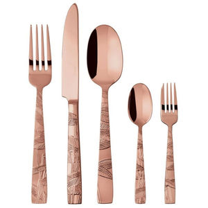 Ensemble de 4 couverts artisanaux de luxe en acier inoxydable avec poignées ornées argentées pour cuisines américaines haut de gamme - Product Image 3