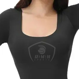 Reasonable Price Women Body Suit <b>for</b> <b>Sale</b> Light <b>Weight</b> Fitness Wear Slim Fit Spandex / Polyester Women Full Sleeve Body Suit - Product Image 4