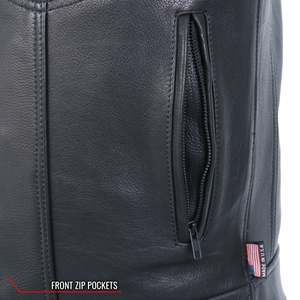 เสื้อกั๊กหนังแท้สำหรับผู้ชายสำหรับฤดูหนาวเสื้อโค้ทสำหรับนักขี่มอเตอร์ไซค์ผ้าแคนวาสไซส์พิเศษกันน้ำกันลม - Product Image 5