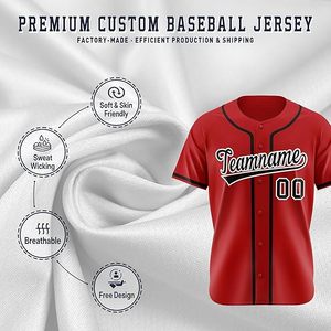 Uniforme de Béisbol de Manga Corta de Fabricación Profesional, Ropa Deportiva para Equipos, Uniforme de Béisbol Cómodo de Corte Regular - Product Image 2