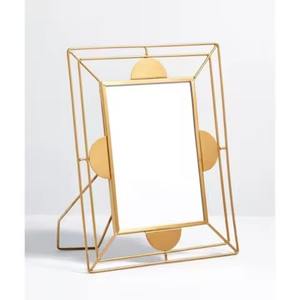 Elegant vintage Glass <b>Metal</b> Photo <b>Frame</b> <b>Picture</b> Holder for Desktop home decoration - Product Image 6
