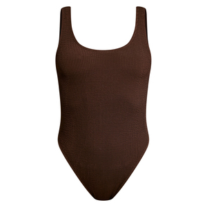 High Quality Beachwear Swimsuit Neck Hook Closure Splicing Print Contrast Color Adventure Swim New Retro One Piece Swimsuit - Product Image 5