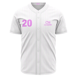 Camisetas de Béisbol con Cuello en V al por Mayor, Impresión Personalizada en la Parte Delantera, Uniforme de Béisbol para Adultos, Sublimación, Jersey de Béisbol para Hombre, Poliéster de Secado Rápido - Product Image 4