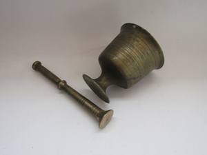 Maison Restaurant Cuisine Accessoires Fer Laiton Mortier Pilon Granit Médecine Broyeur Masher pour Herbe Épice Outils pour Hôtel - Product Image 3