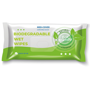 Lingettes nettoyantes naturelles écologiques personnalisables pour adultes, parfumées sans alcool et biodégradables pour les patients. - Product Image 1