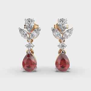 Premium Quality Diamond <b>Earrings</b> Thoughtful Luxury Gift for Valentines Day or Christmas Export Sale - Product Image 2
