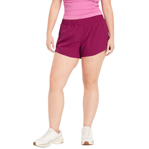 กางเกงวิ่งผ้ายืดเอวสูงระดับกลางของผู้หญิงเอวยางยืดมีเชือกผูกเอวขนาด3นิ้ว - Product Image 4