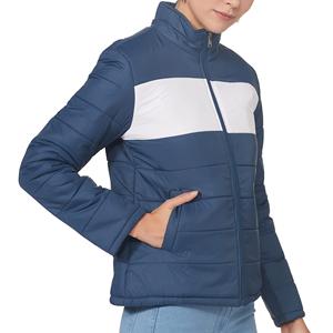 Chaqueta acolchada elegante al por mayor para mujer, abrigo con cuello levantado y cremallera frontal a prueba de viento de calidad superior para elegancia de invierno - Product Image 3