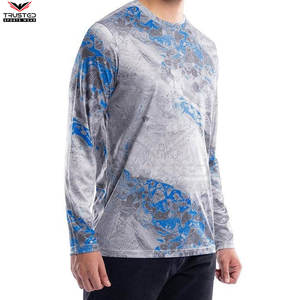 Venta al por mayor de ropa de pesca de secado rápido personalizada impermeable sublimación Ringer camisas transpirables ligeras camisas de sublimación - Product Image 2