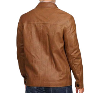 Windproof Custom Printed Logo Men <b>Leather</b> <b>Shirt</b> Top Quality Latest Style Customized Men <b>Leather</b> <b>Shirt</b> - Product Image 4
