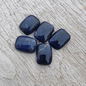 AAA + Qualité Naturel Sodalite Quartz Pierres Précieuses Lâche Noir Carré Coussin Rectangle Cabochon Dos Plat Toutes Tailles-Vente en Gros - Product Image 6