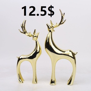 Arte decorativa creativa madre e bambino statue di elefante muro <span class=keywords><strong>d</strong></span>'<span class=keywords><strong>oro</strong></span> scultura di toro di strada statuetta cavallo animale in resina artigianato - Product Image 5