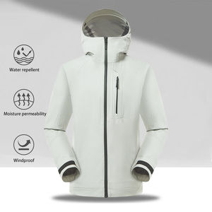 Veste coupe-vent pour homme, imperméable, triple protection, coque rigide, entièrement laminée, col montant, style urbain - Product Image 3