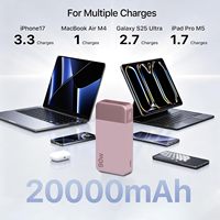 NOBIS Hochleistungs-Powerbank mit 20000mAh, Doppel-USB & 2 Typ-C Anschlüssen, Schnelles Laden PD QC3.0 90W Ausgangsleistung für Outdoor-Nutzung