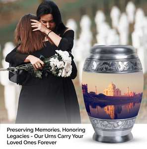 Taj Mahal Scenic Urn for <b>Ashes</b> Personalized Decorative <b>Keepsake</b> Modern Adult Burial Adult Memorial Urn for Human <b>Ashes</b> <b>Keepsake</b> - Product Image 3