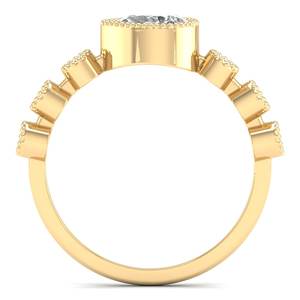 Bague de fiançailles REYES, nouvelle arrivée, or massif 14 carats, taille poire, moissanite 0,89 carat, pour femme, cadeau de mariage de luxe, bijoux fins - Product Image 4