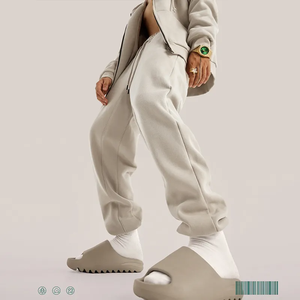 Pantalones de chándal de LICRA y algodón con bolsillos laterales de calidad superior y logotipo personalizado para hombre - Product Image 2