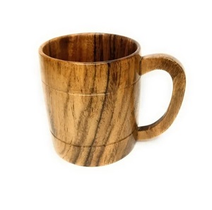 Taza de café de madera de la mejor calidad, taza de té de agua de madera más vendida con asa, logotipo personalizado, diseño moderno - Product Image 1