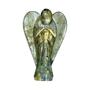Labradorite Ange de guérison Sculpture en quartz de 2 pouces Style Feng Shui Pierre semi-précieuse Artisanat en vente par Labradoride - Product Image 3