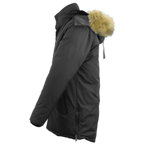 Veste matelassée longue pour homme en polyester personnalisée, col montant, saison hivernale, logo frontal - Nouveau design, veste rembourrée hip-hop, vente chaude - Product Image 5