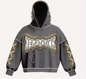 เสื้อฮู้ดแบบสวมศีรษะสำหรับผู้ชายและผู้หญิงผ้าฝ้าย65% 35% โพลีเอสเตอร์450 GSM พิมพ์ลายหน้าจอแบบกำหนดเองสำหรับฤดูหนาว - Product Image 5