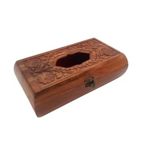 Porte-serviettes en bois pour table Distributeur de serviettes de ferme rustique pour restaurant Boîte à mouchoirs en bois Article le plus exigeant - Product Image 2