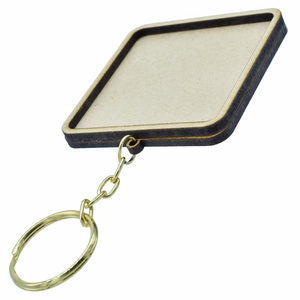 MDF <b>Key</b> Ring Funny Customized MDF Round <b>Key</b> Ring Sublimation <b>Blank</b> at Affordable Price - Product Image 1
