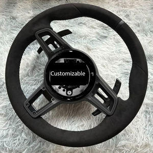 Volante Deportivo de 3 Radios en Cuero Nappa Estilo GT con Remaches para <span class=keywords><strong>Porsche</strong></span> Cayenne <span class=keywords><strong>Diesel</strong></span> 2012 Panamera (Ajuste Universal) - Product Image 5