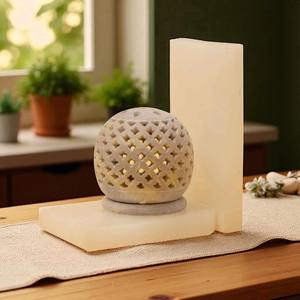 Premium Handmade Beacon 2.0 Serre-livres en marbre Ensemble de porte-livres en pierre solide pour la décoration moderne de la maison et de l'espace de travail - Product Image 4