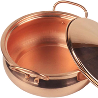 Casserole en Cuivre de Forme Personnalisée, Écologique et de Haute Qualité, avec Couvercle en Acier Inoxydable – Vente Chaude