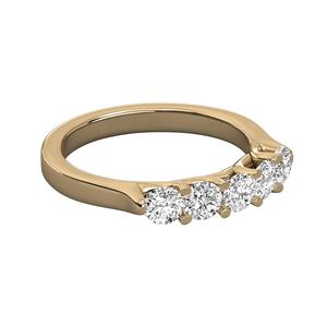 แหวนทองคำแท้ 14K แบบคลาสสิก ประดับเพชรทรงบริลเลียนต์ ผลิตจากเพชรเลี้ยงในห้องปฏิบัติการ แบบครึ่งวง  ได้รับการรับรองจาก IGI น้ำหนัก 4.5 กรัม สำหรับงานแต่งงาน - Product Image 6