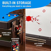 7FT nouvelle mode 3 en 1 rotatif Multi jeu Table ensemble avec table de billard/Air Hockey/Tennis