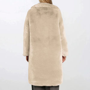 Manteau long en peau de mouton pour femme de haute qualité, sur mesure, dernière collection, vente en gros, OEM, avec col en fourrure de renard, tendance et élégant - Product Image 6