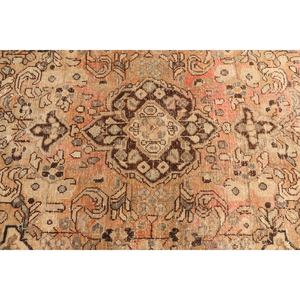 Tapis turc 3,9x6,2 pieds, tapis d'appoint vintage, tapis géométrique marron rose - Product Image 5