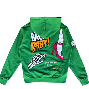 Sweat-shirts à capuche 100 % coton de haute qualité, personnalisés, design classique, faits main, impression en relief, fermeture éclair, 300 g, écologiques, collection 2025 - Product Image 2