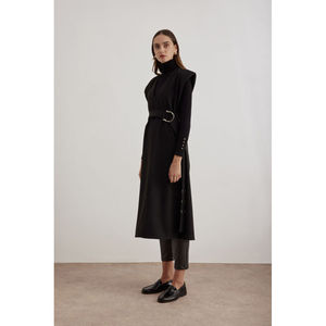 Abrigo Reversible de Lujo para Mujer, Doble Botonadura, Tejido Transpirable Resistente al Viento, con Botones y Borlas Decorativas, Otoño Invierno, Talla XL - Product Image 4