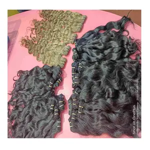 100% extensiones de cabello humano de un donante en bruto paquete recto ondulado rizado fabricante proveedores exportadores