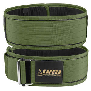 Cynasports Heavy Duty 10mm de espesor Neopreno Hand Power Cinturón de levantamiento de pesas Soporte de espalda ajustable para ejercicio de gimnasio Nylon ancho - Product Image 2