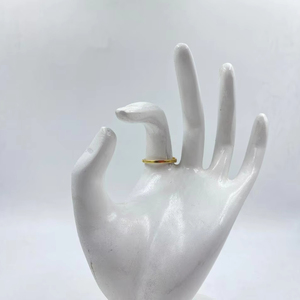 แหวนคลัสเตอร์ทองเหลืองชุบทองแฮนด์เมดดีไซน์โดยช่างฝีมือ - Product Image 1