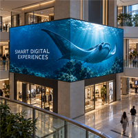 Mur vidéo LED intérieur haute résolution P3.076 7680Hz, affichage numérique couleur personnalisé pour centre commercial