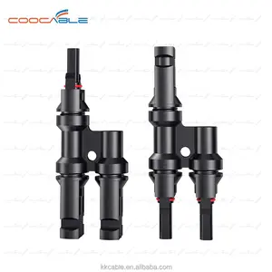 T branch Solar connector T2 T3 T4 famous brand IP68 waterproof 1000/1500V PPO insulation for solar panel