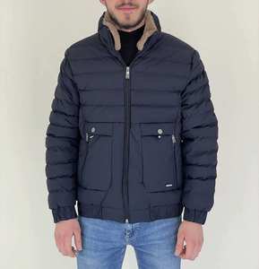 เสื้อโค้ทขนแกะมีซิปปิดสำหรับผู้ชาย, เสื้อโค้ทขนแกะคอขนแกะ - Product Image 5