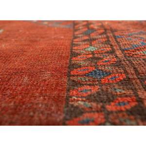 พรมขนสัตว์ถักมือ Kiaan ขนาดใหญ่ 9x12 ฟุต รูปทรงสี่เหลี่ยมผืนผ้า ลายเรขาคณิตนามธรรม สำหรับทางเข้าบ้าน โถงทางเดิน รุ่น Paem-86 สีแดง - Product Image 3