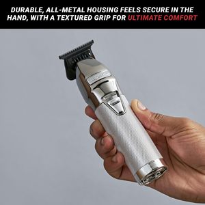 Tondeuse à barbe professionnelle tout métal pour hommes, tondeuse à poils du visage sans fil avec batterie au lithium rechargeable, longue autonomie - Product Image 3