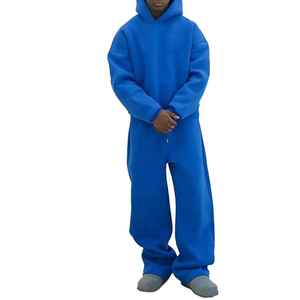 Conjunto Deportivo de Algodón 100% para Hombre, Sudadera con Capucha Transpirable, Pantalones Deportivos Holgados, Conjunto de Sudadera con Capucha Extra Grande - Product Image 6