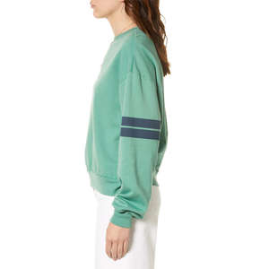 Haute qualité 100% coton décontracté streetwear goutte épaule chiffres respirant écologique sweats à capuche tricoté femmes sweat-shirt - Product Image 5